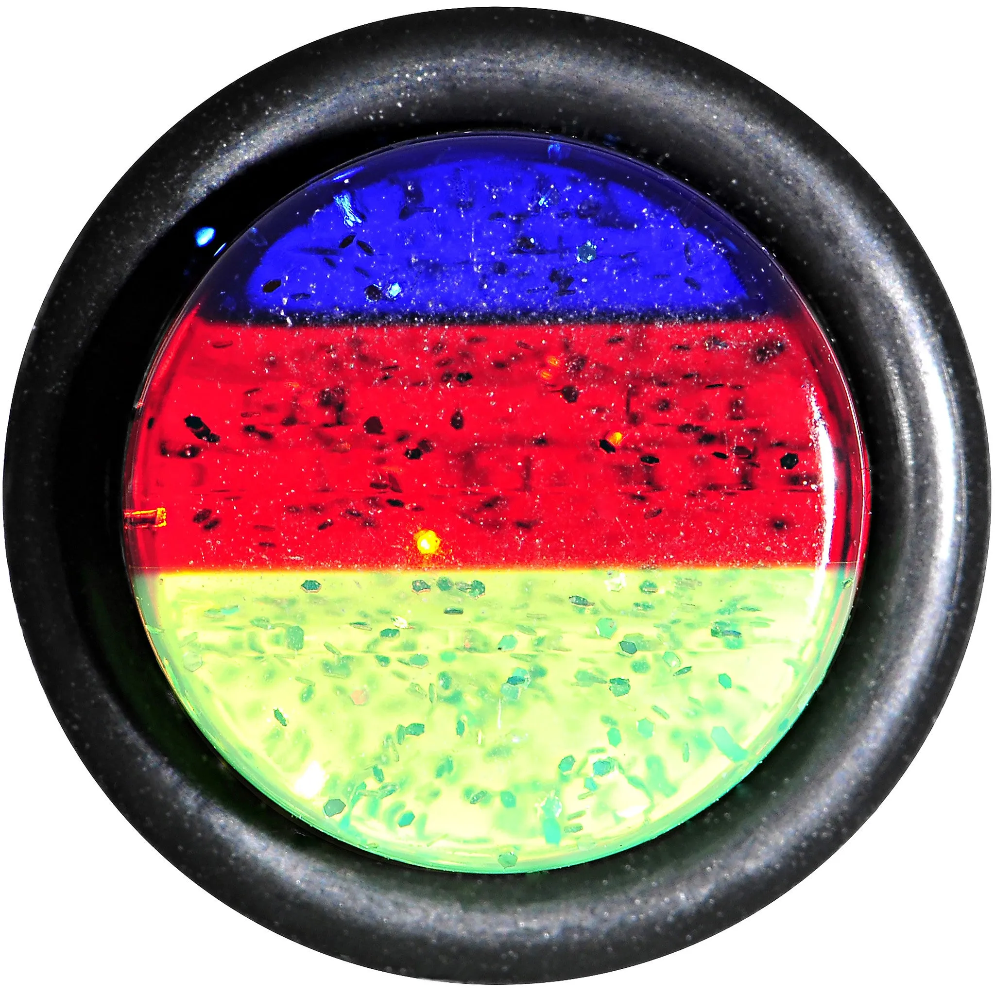 00 Gauge Green Red Blue Acrylic Vibrant Glitter Taper