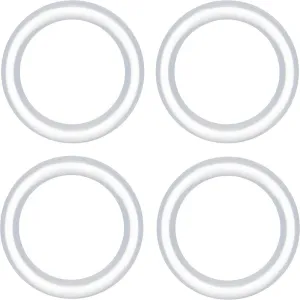 1/2 Clear Rubber O-Ring 4-Pack