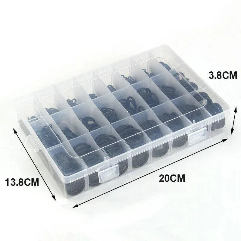 1200PCS 24 Different Sizes O Ring Seal Ring Kit Rubber Thickness 1/1.5mm Nitrile Rubber O-Ring Gasket Sealing Ring Waterproof O Ring Rubber