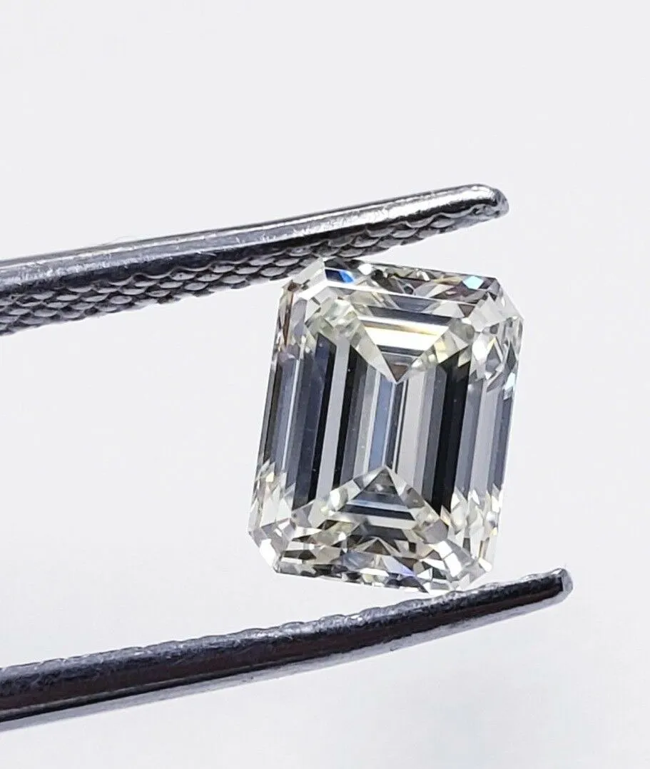 1.21 CT Natural Loose Diamond Emerald Cut J Color VS2 Clarity GIA Certified