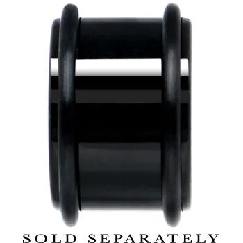 18mm Black Acrylic Straight Plug Pair