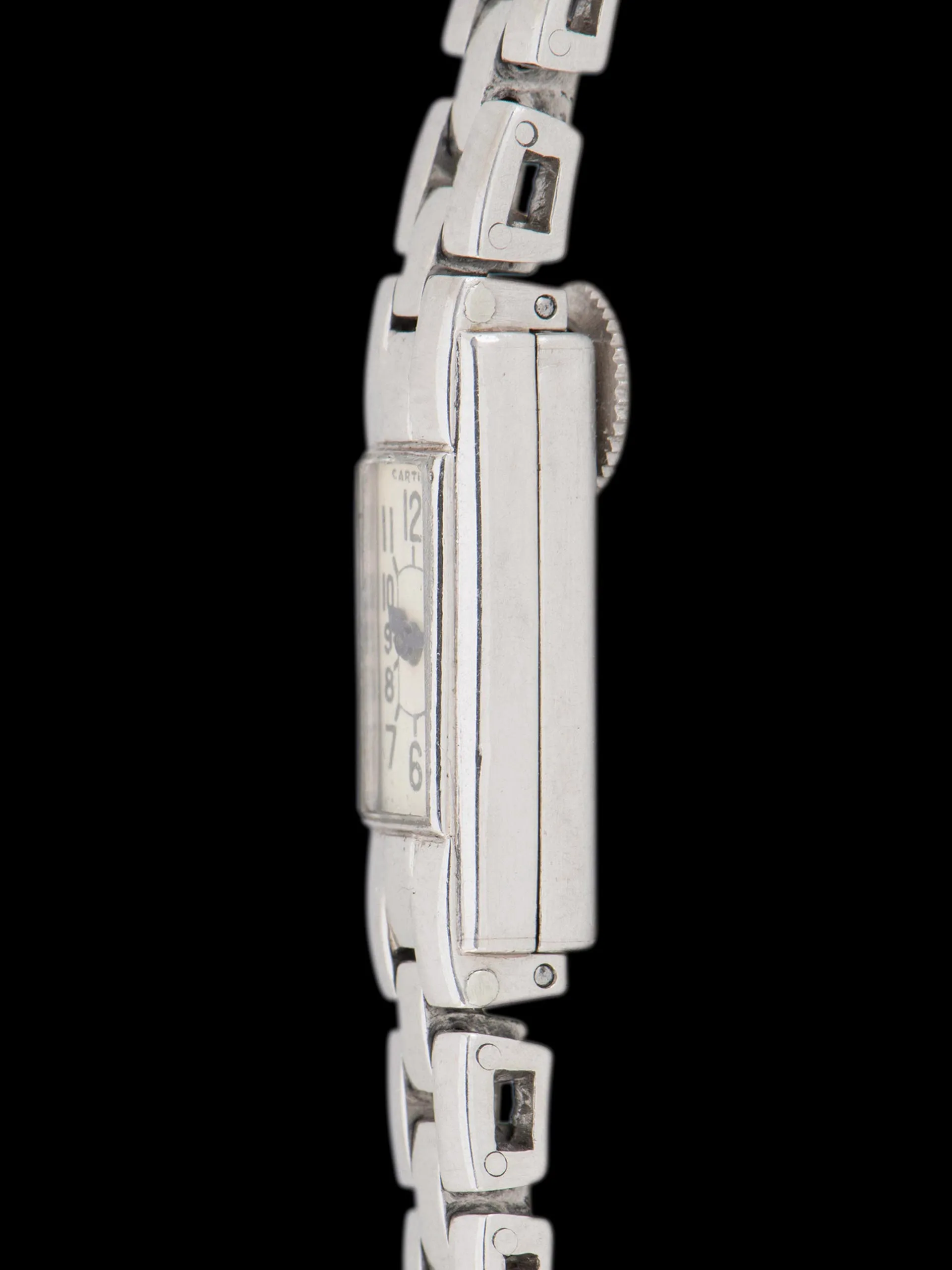 1930s Cartier Paris 'Duoplan' Platinum Mini Bracelet Watch "Cal. 101"