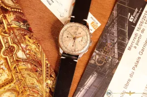 1950s Vintage DOXA VALJOUX 72C Triple French Day Date Calendar Chronograph Watch