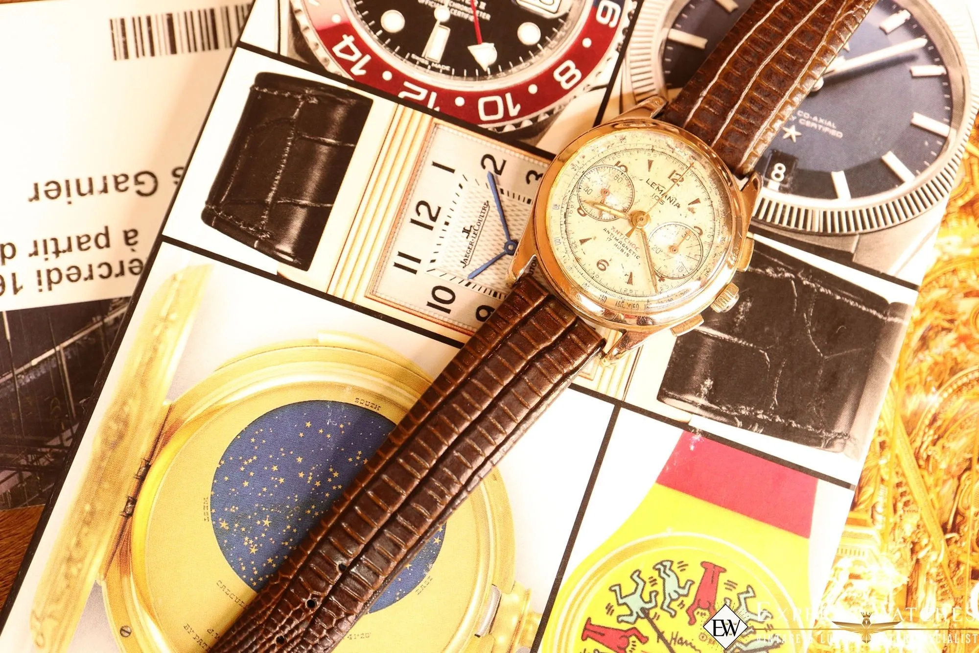 1950s Vintage Lemania 105 Chronograph 18K Gold Cal 1270 (320 / 321) CH27 Watch
