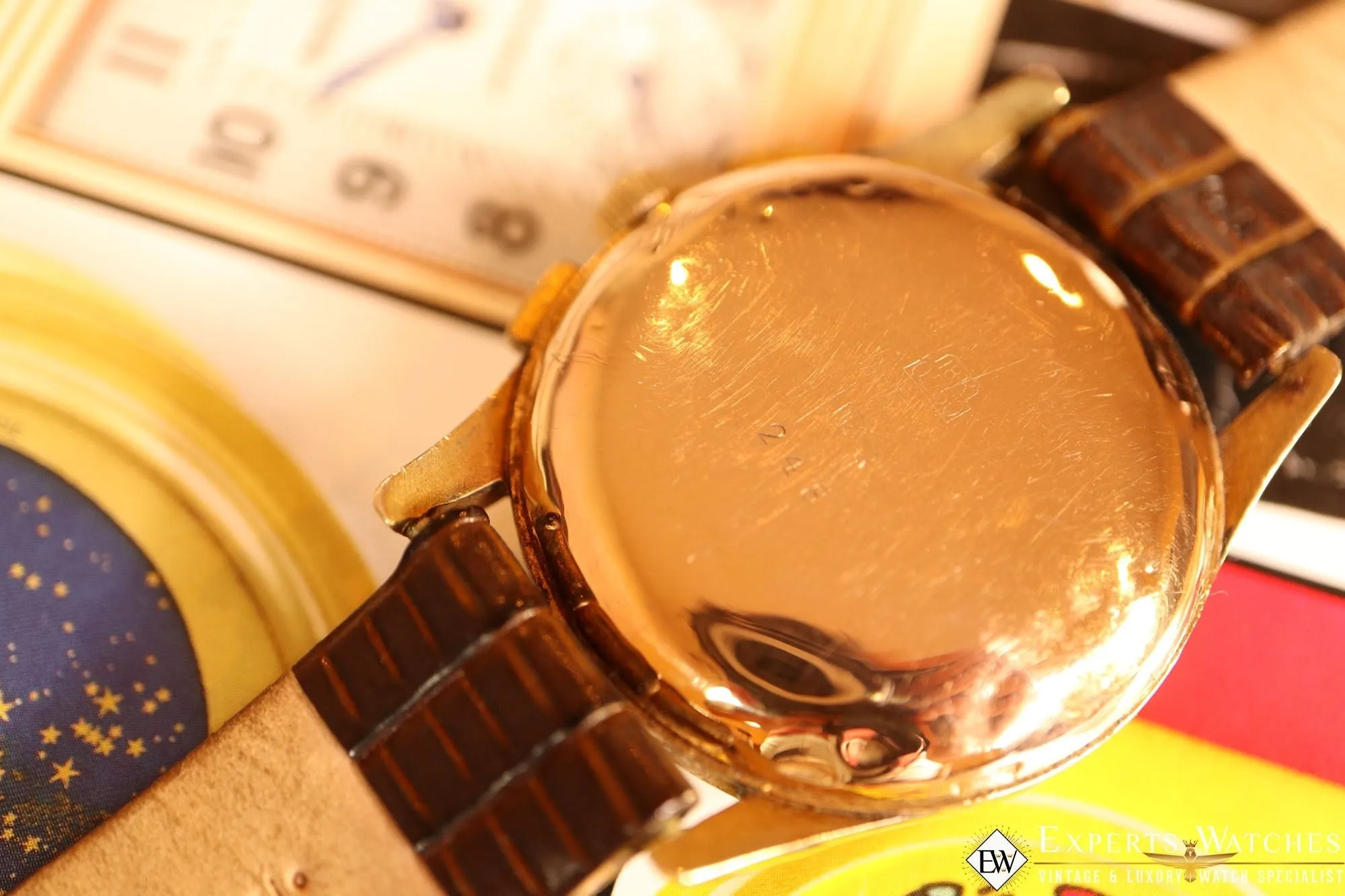 1950s Vintage Lemania 105 Chronograph 18K Gold Cal 1270 (320 / 321) CH27 Watch