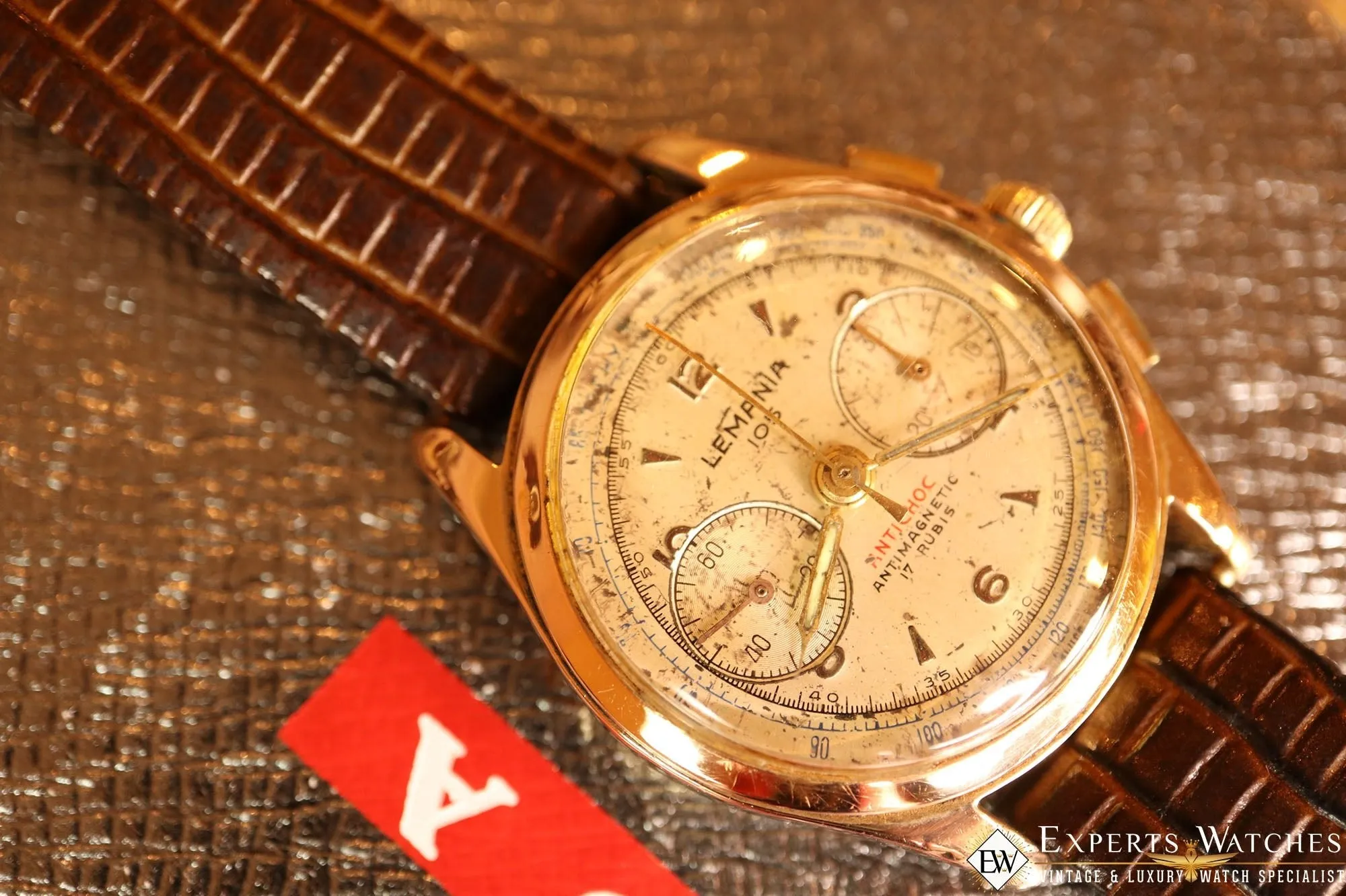 1950s Vintage Lemania 105 Chronograph 18K Gold Cal 1270 (320 / 321) CH27 Watch