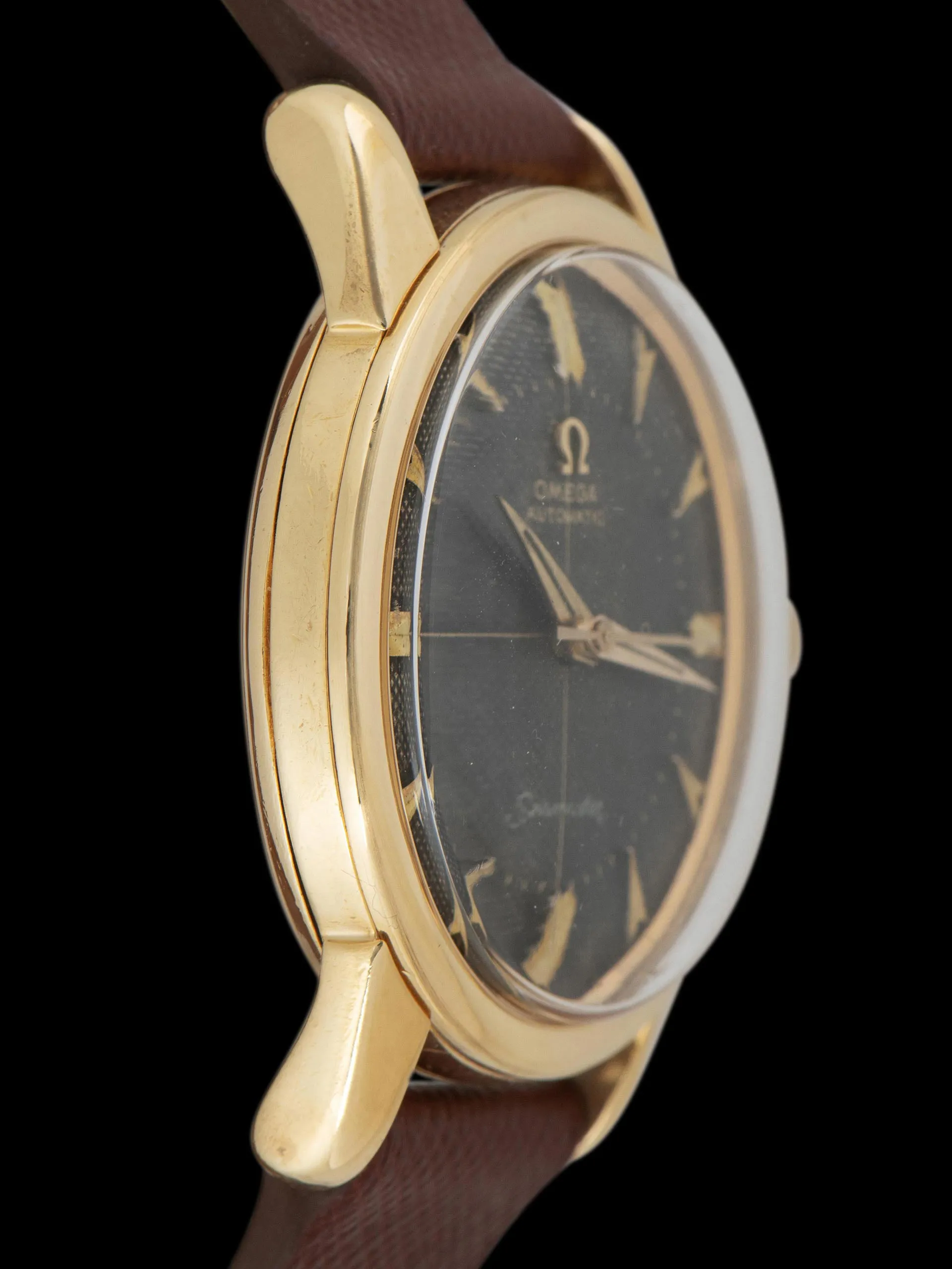 1954 Omega Seamaster Automatic 18K YG (Ref. 2846-2848 1SC) 'Cal. 501' Black Honeycomb Dial