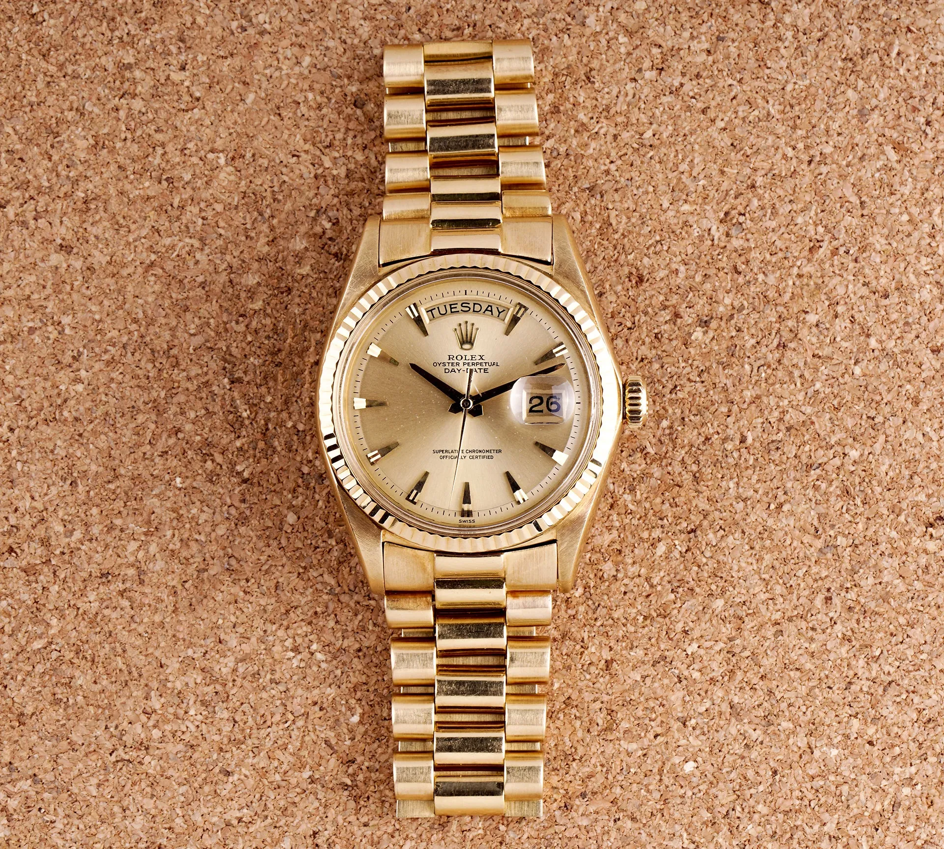 1963 Rolex Day-Date (Ref. 1803) 18k YG No-Lume "Claw Dial"