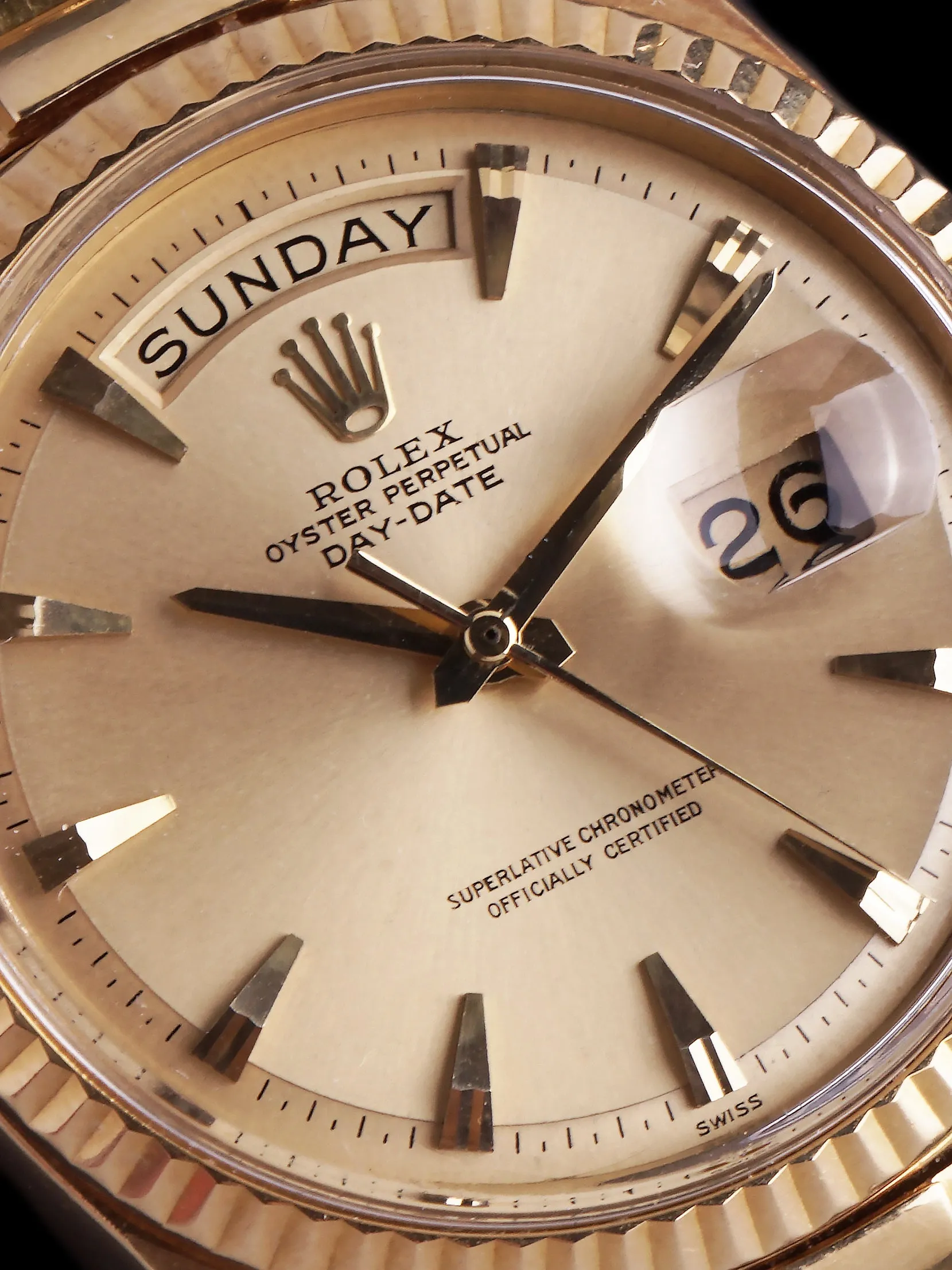 1963 Rolex Day-Date (Ref. 1803) 18k YG No-Lume "Claw Dial"