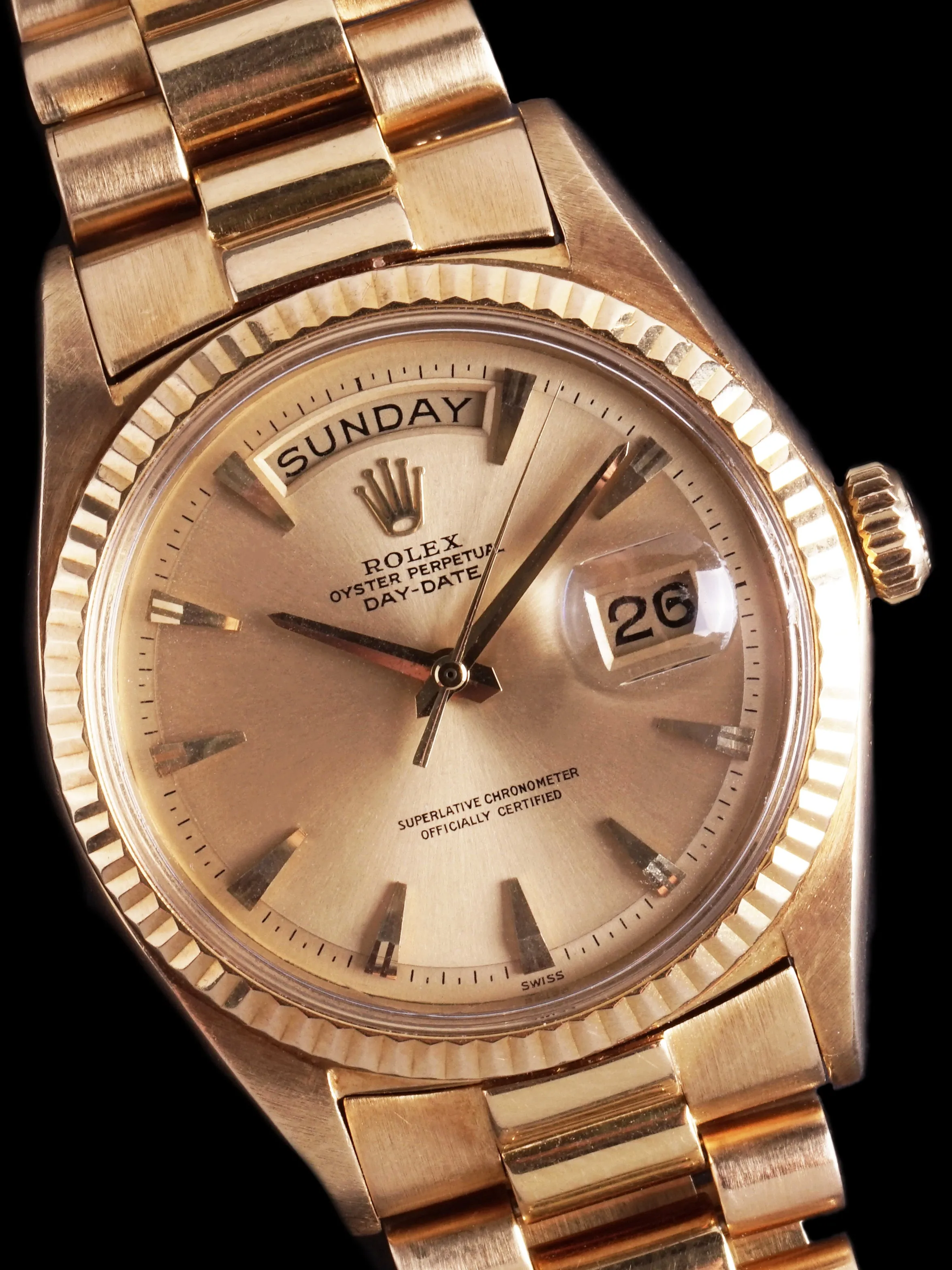 1963 Rolex Day-Date (Ref. 1803) 18k YG No-Lume "Claw Dial"