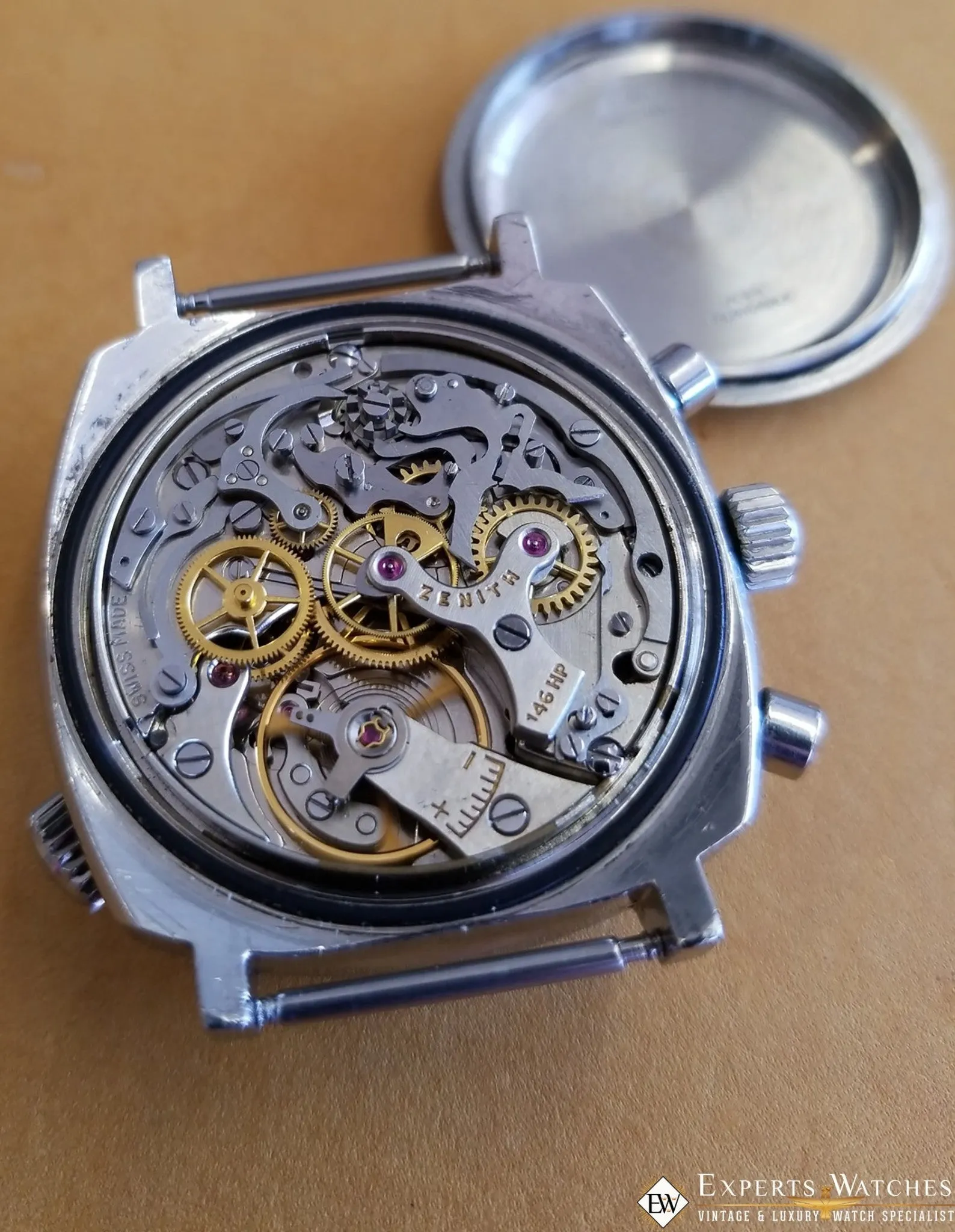 1968 Serviced Vintage Zenith Super Sub Sea A3736 Chronograph 146-HP Panda Watch