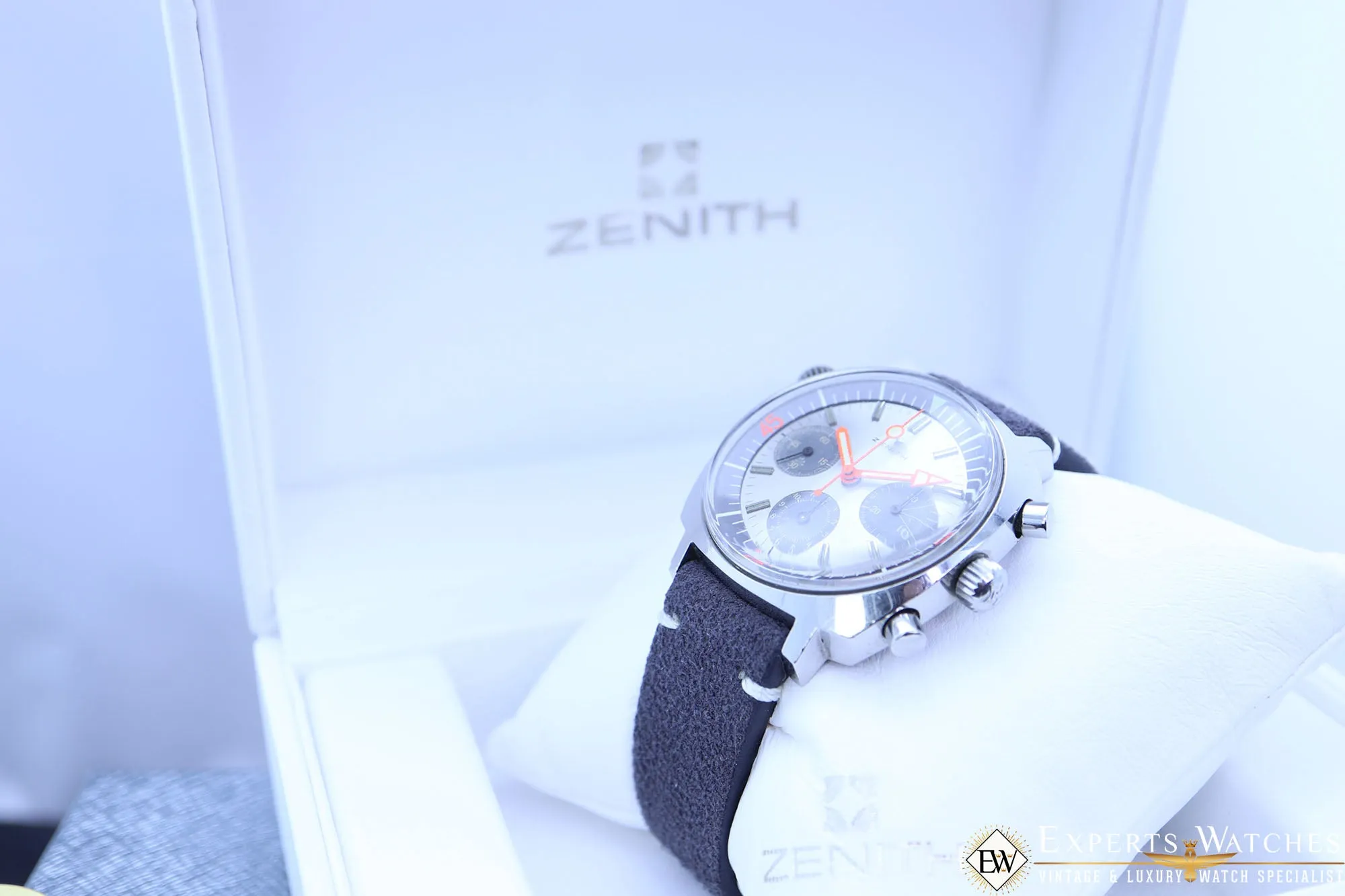 1968 Serviced Vintage Zenith Super Sub Sea A3736 Chronograph 146-HP Panda Watch