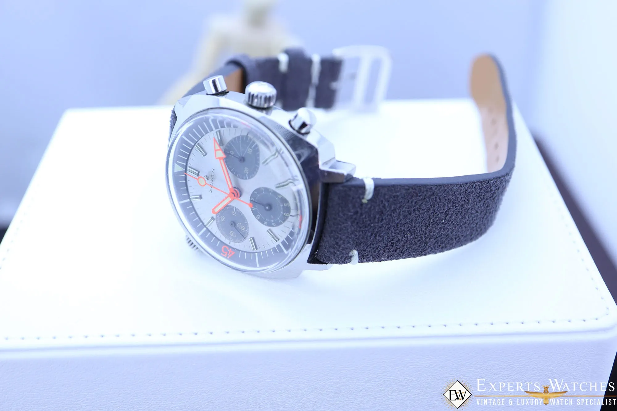 1968 Serviced Vintage Zenith Super Sub Sea A3736 Chronograph 146-HP Panda Watch