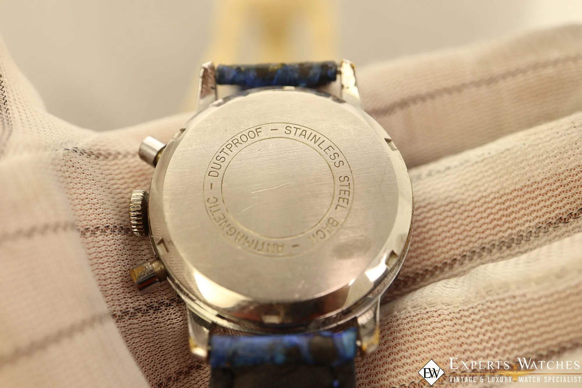 1970's Vintage Clinton 17 Watch Co France Chronograph Valjoux 7733 Panda Dial