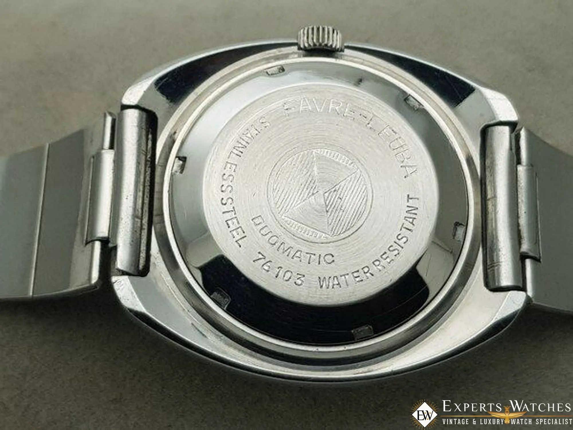 1970's Vintage Favre Leuba Geneve DuoMatic Day Date Automatic Cal 2066 Watch