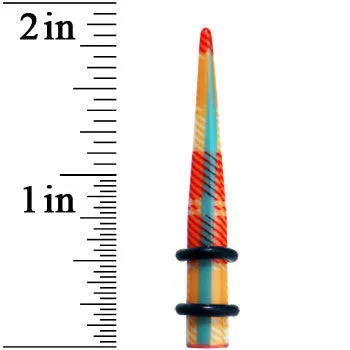 2 Gauge Acrylic Plaid Taper Ear Plug
