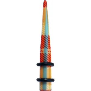 2 Gauge Acrylic Plaid Taper Ear Plug