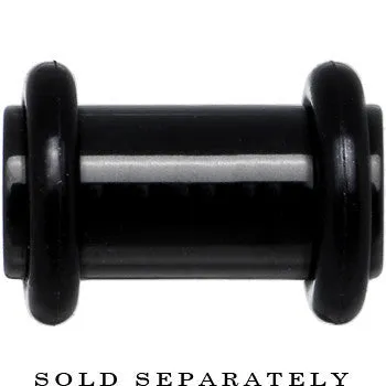 2 Gauge Black Acrylic Plug
