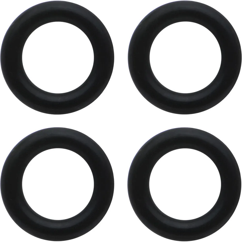 2 Gauge Black Rubber O-Ring 4-Pack