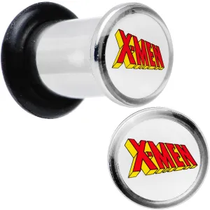 2 Gauge Licensed X-Men Single Flare Steel Tunnel Plugs Set