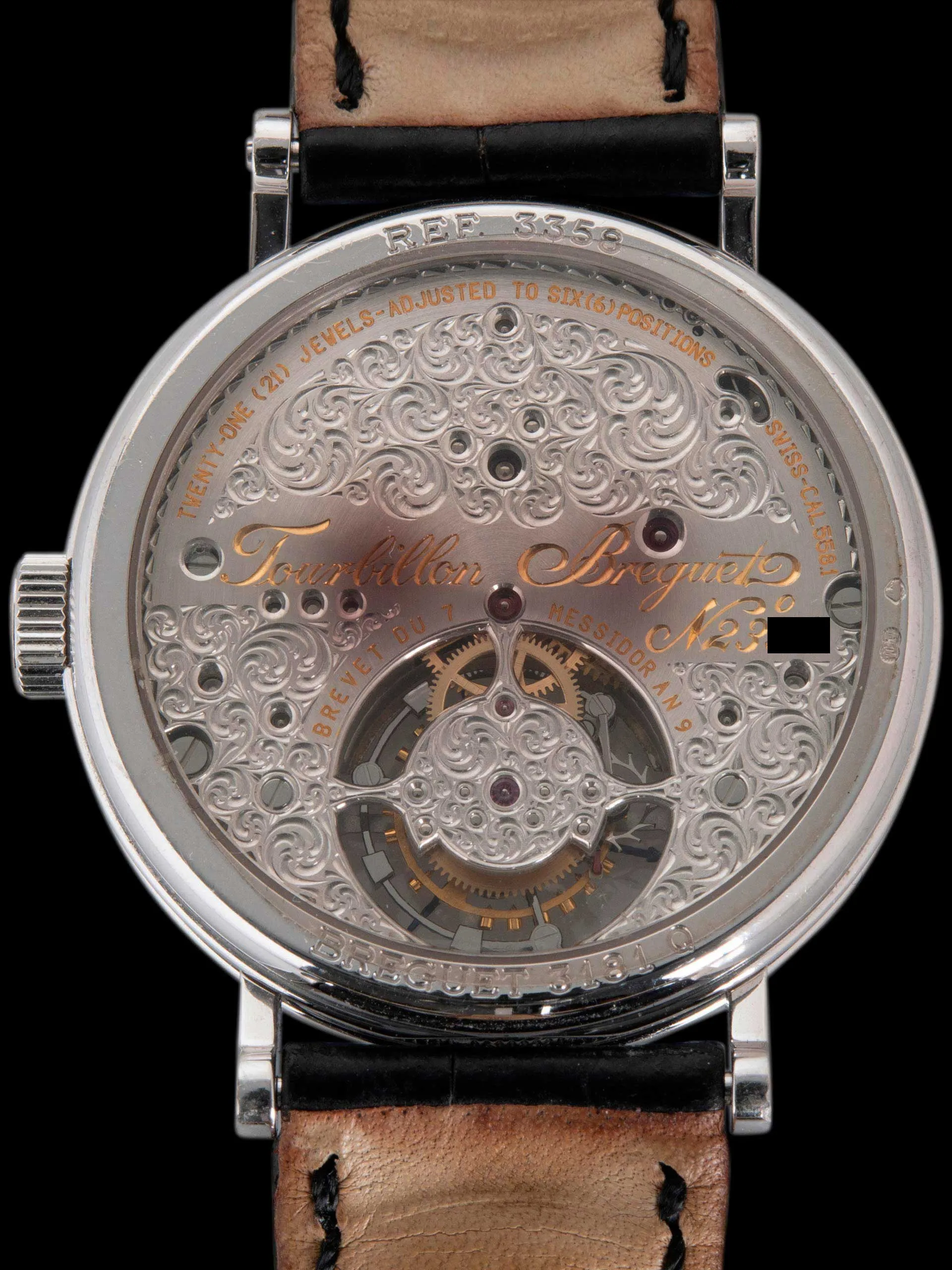 2010s Breguet Classique Complications Tourbillon (Ref. 3358) 18K WG W/ Factory Diamond Case & MOP Guilloche Dial