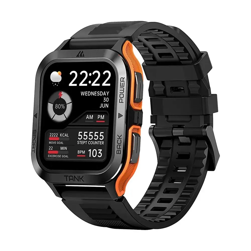 2024 NEW KOSPET TANK T2 Ultra Smartwatches For Men Watches AMOLED AOD Smartwatch Bluetooth Call Electronic Men's Smart Watch