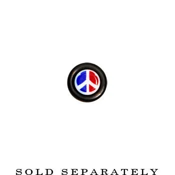 4 Gauge Acrylic American Peace Sign Taper
