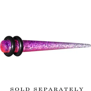 4 Gauge Multi Pink Acrylic Perfectly Rosy Glitter Taper