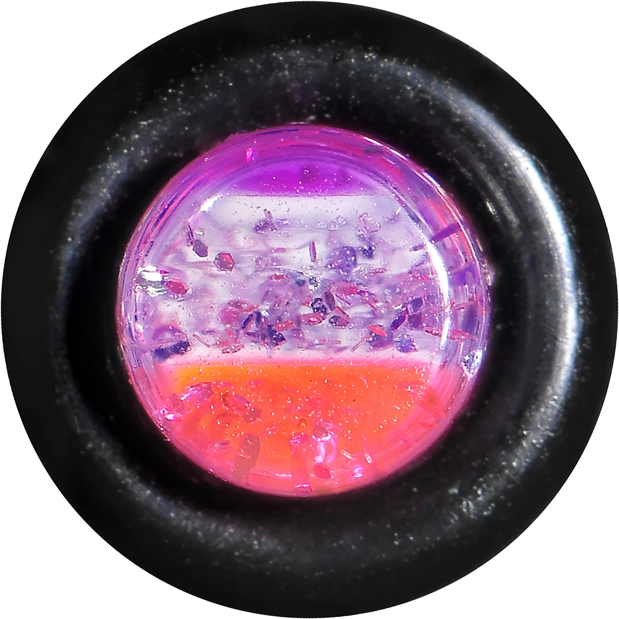 4 Gauge Multi Pink Acrylic Perfectly Rosy Glitter Taper