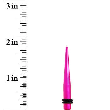 4 Gauge Pink Luster  Acrylic Taper