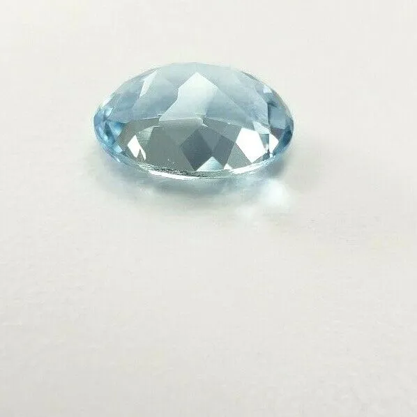 5 CT Natural Loose Aquamarine Beryl Sky Blue Color Certified Oval Cut Gemstone