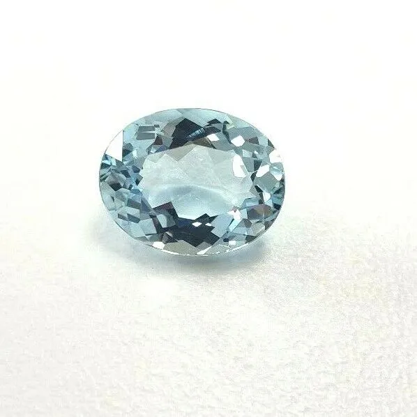5 CT Natural Loose Aquamarine Beryl Sky Blue Color Certified Oval Cut Gemstone