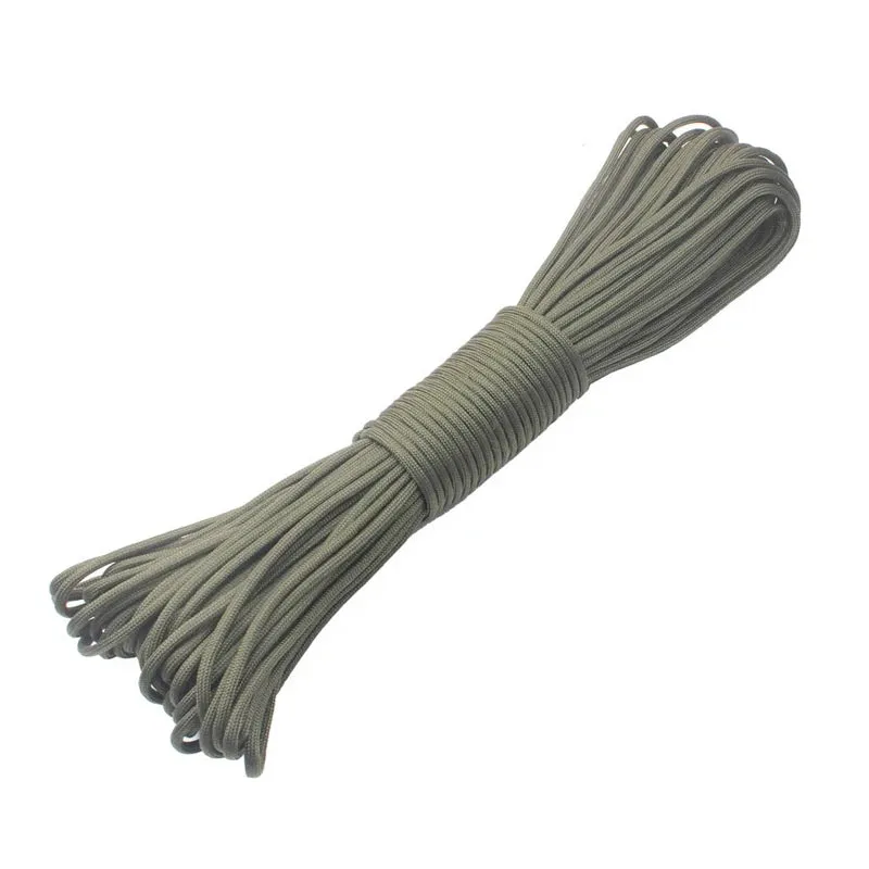 5/10/20m Army Green Black Paracord - Versatile Survival Rope for Hiking and Camping