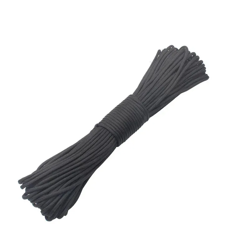 5/10/20m Army Green Black Paracord - Versatile Survival Rope for Hiking and Camping