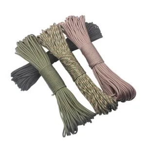 5/10/20m Army Green Black Paracord - Versatile Survival Rope for Hiking and Camping