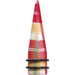 5/8 Acrylic Plaid Taper Ear Plug