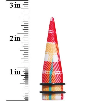 5/8 Acrylic Plaid Taper Ear Plug