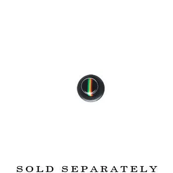 6 Gauge Acrylic Rasta Stripe Taper
