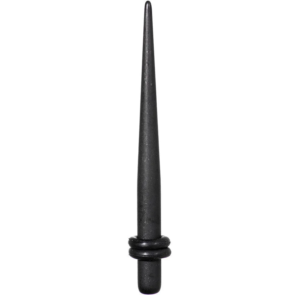 6 Gauge Matte Black IP Steel Straight Taper Set