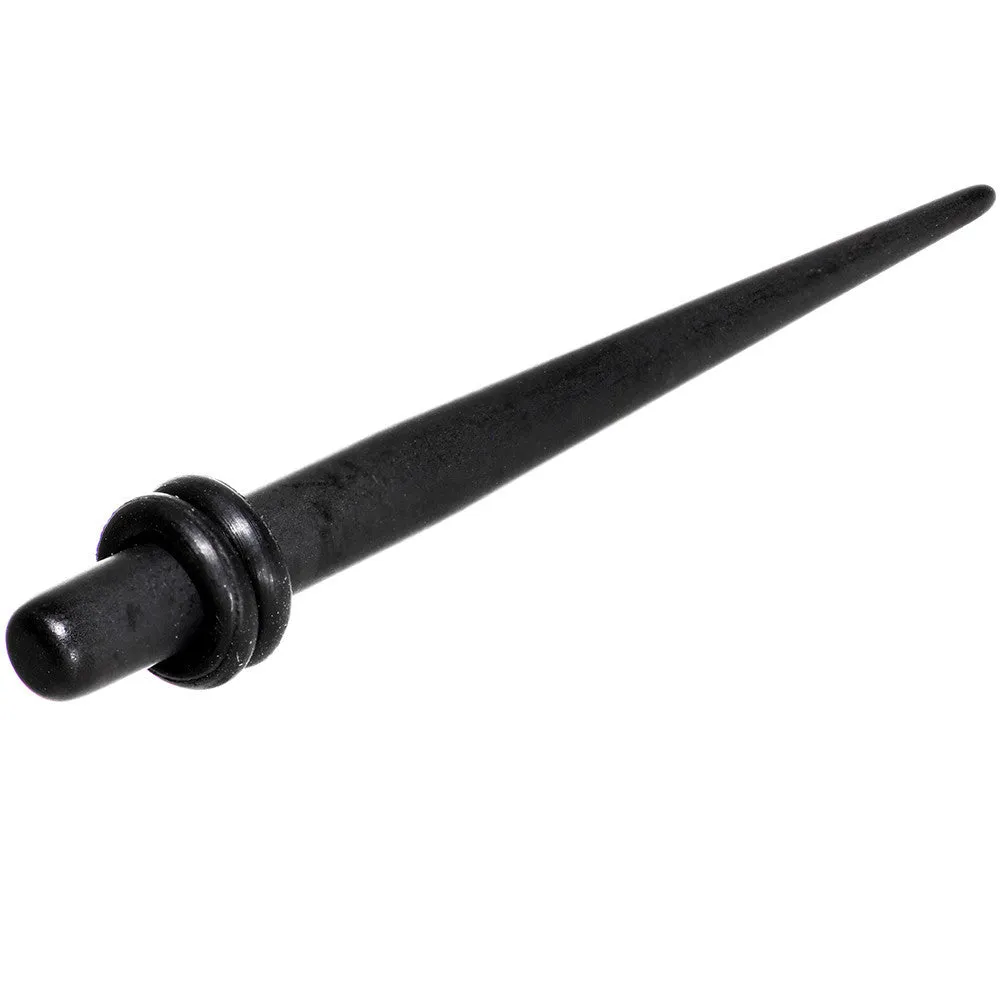 6 Gauge Matte Black IP Steel Straight Taper Set