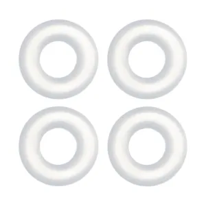 8 Gauge Clear Rubber O-Ring 4-Pack