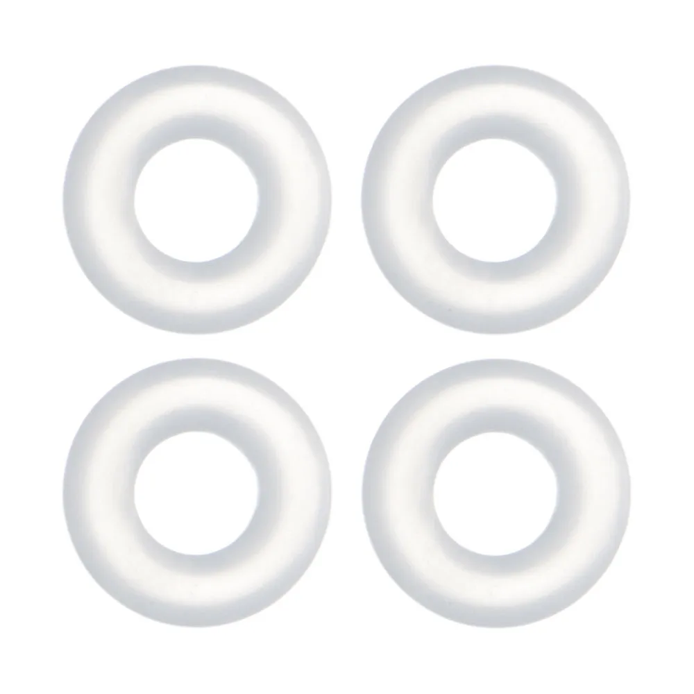 8 Gauge Clear Rubber O-Ring 4-Pack