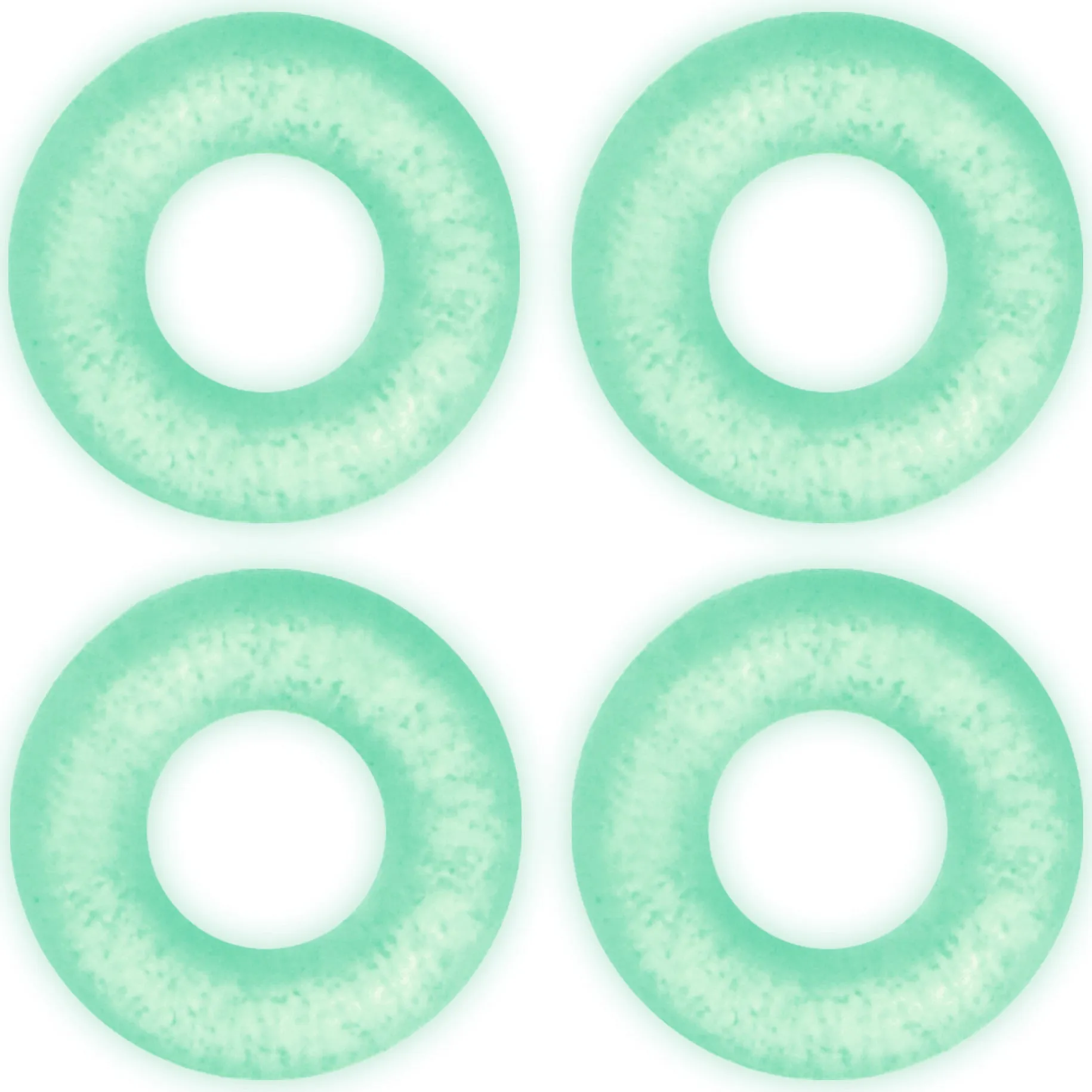 8 Gauge Glow in the Dark O-Ring 4-Pack