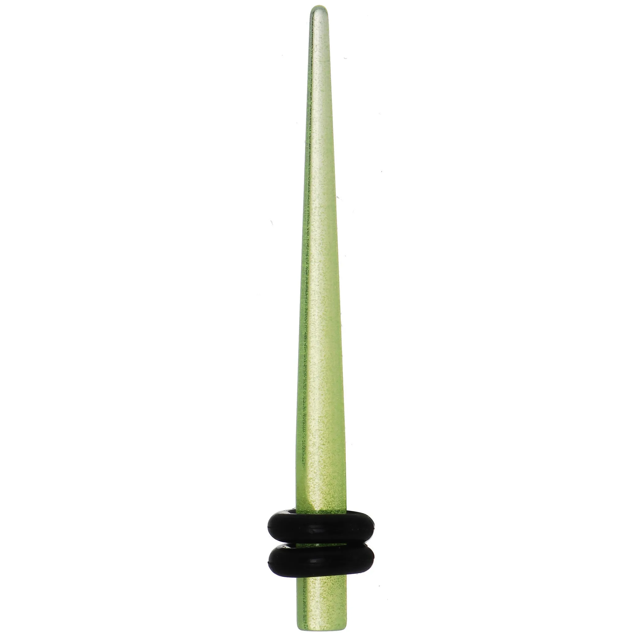 8 Gauge Green Acrylic Glow in the Dark Straight Taper