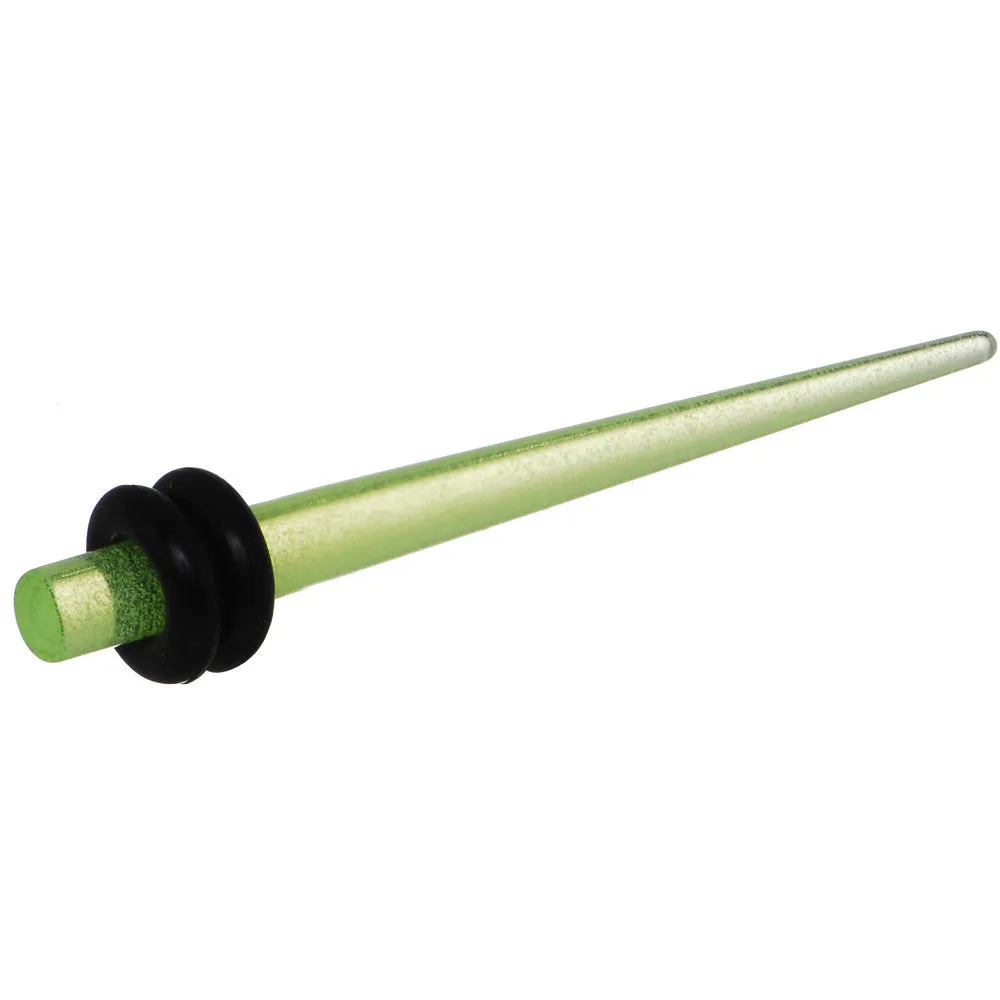 8 Gauge Green Acrylic Glow in the Dark Straight Taper
