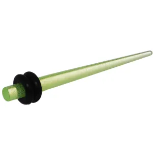 8 Gauge Green Acrylic Glow in the Dark Straight Taper