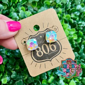 806 AB Stud Earrings - Silver