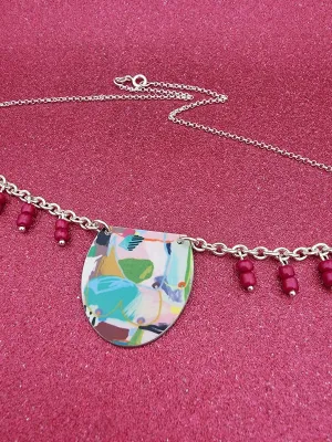 A BREAST FRIENDS - bead necklace PINK