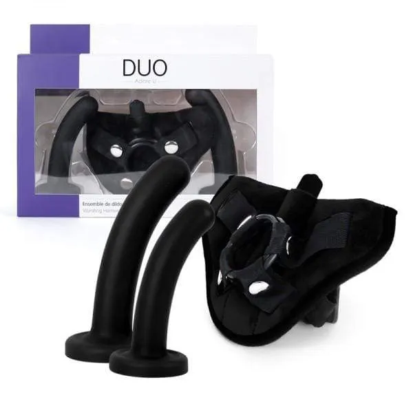 Adore U Duo Vibrating Harness and Dildo Kit