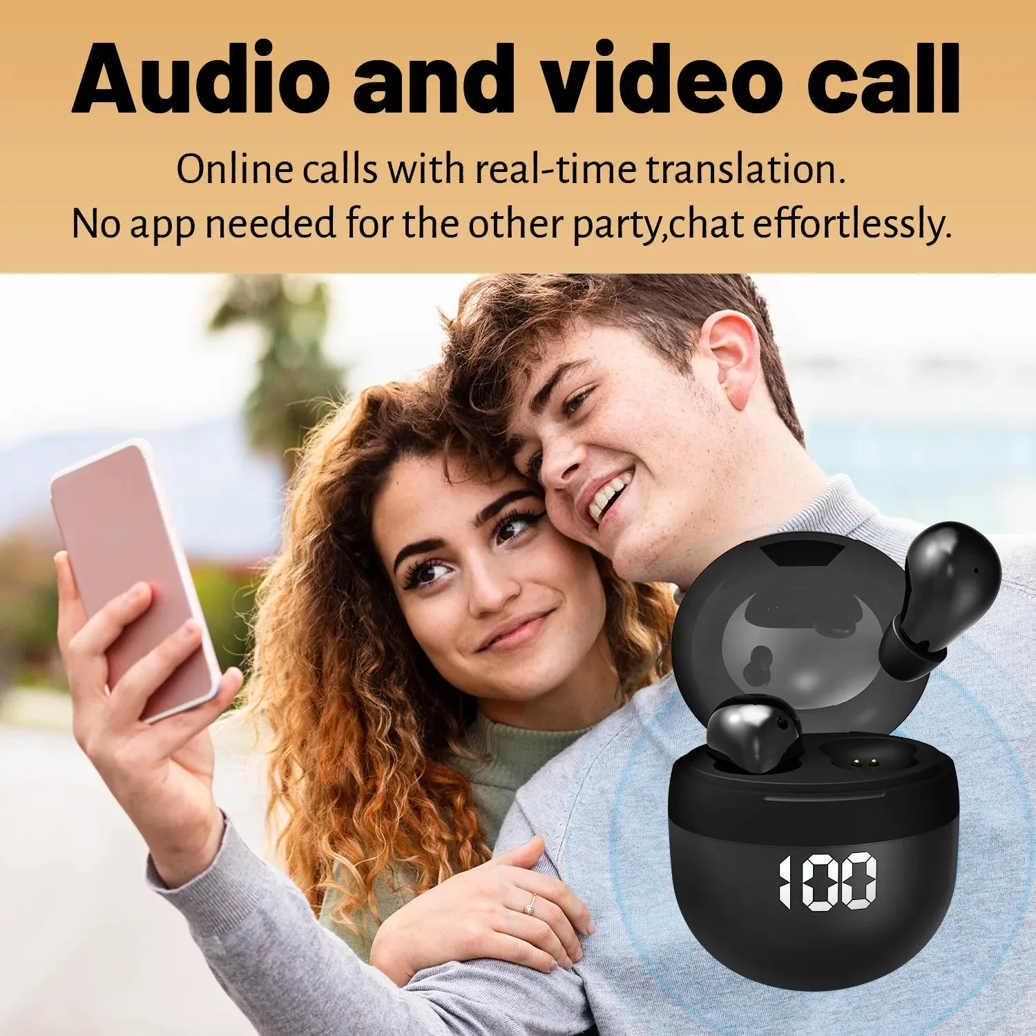AI Language Translation Wireless Earbuds – Bluetooth Sport Headphones with Deep Bass & Invisible Comfort for Sleep & Travel!